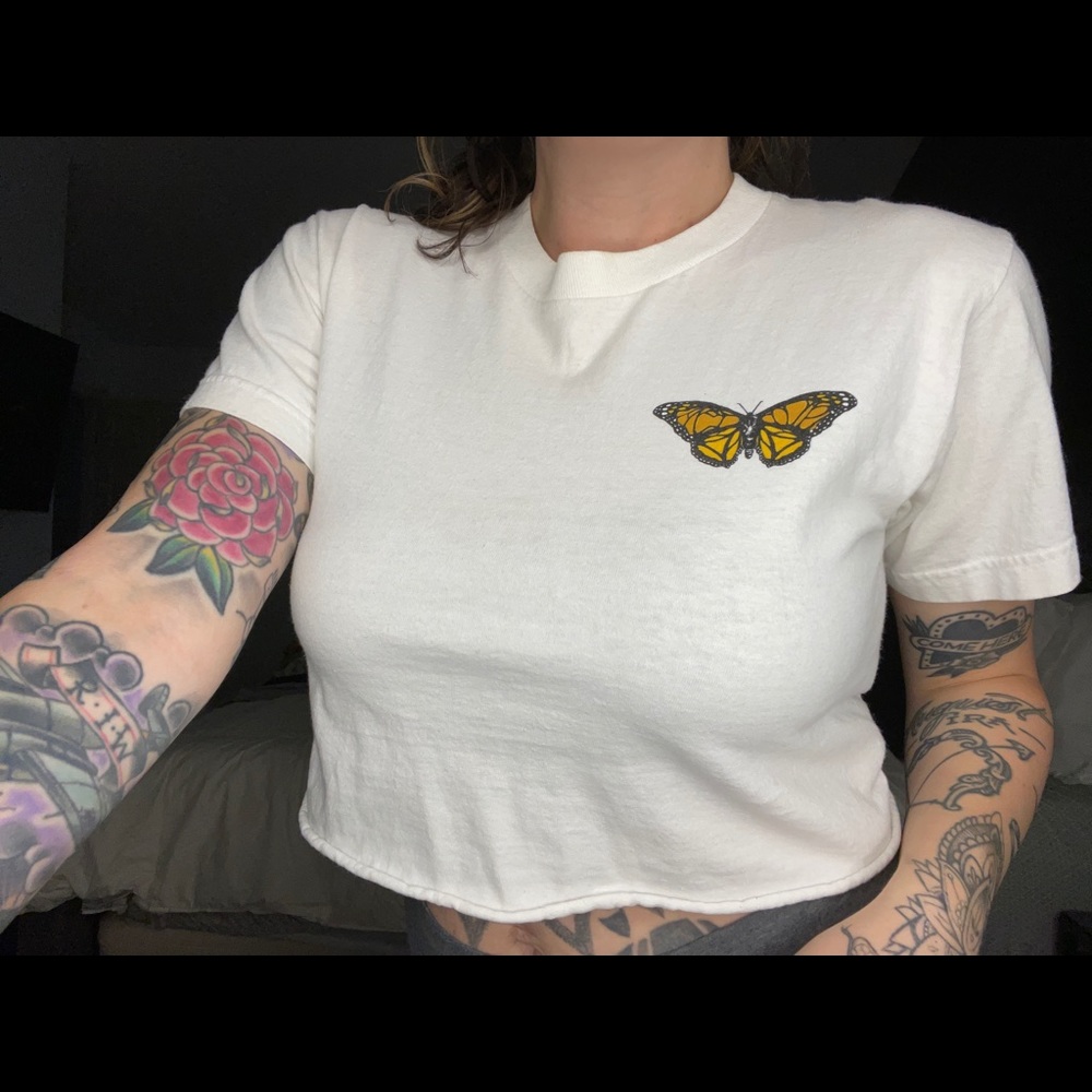 Butterfly crop top
